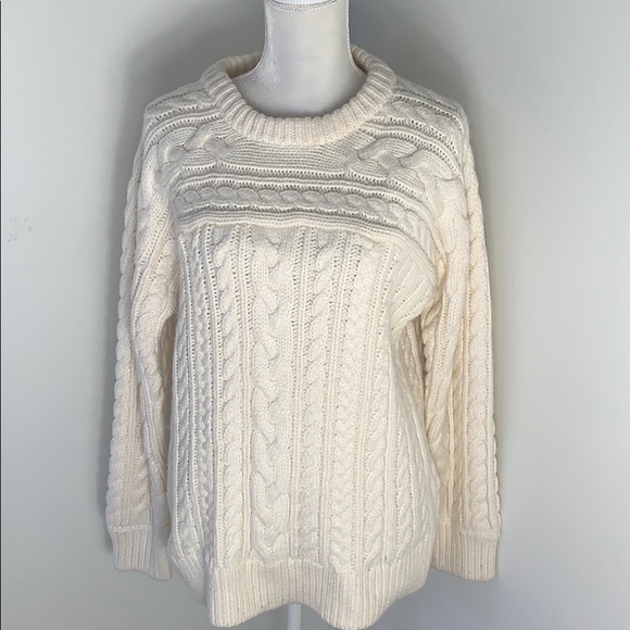 Michael Kors Cablemock sweater bone🆕 - Picture 6 of 11